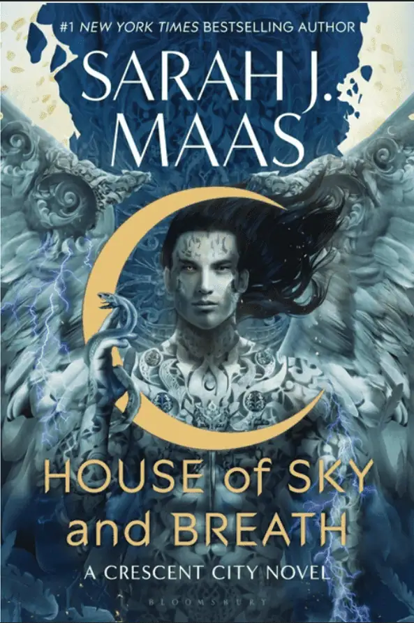 A lush fantasy scene inspired by "House of Sky and Breath" from Crescent City series.