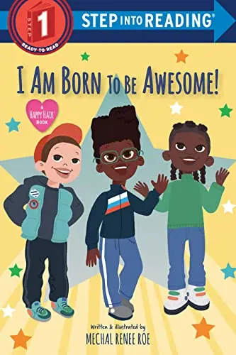 Brightly illustrated children’s book cover featuring diverse kids celebrating confidence and self-es.