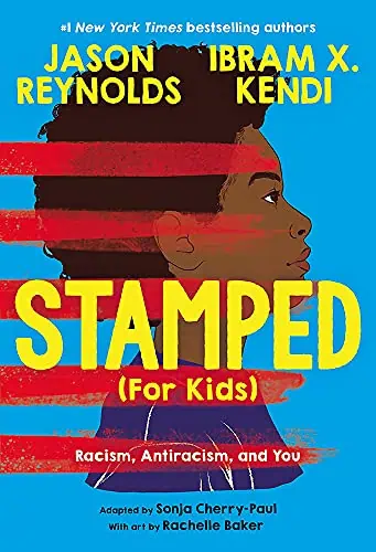 Brightly colored book cover featuring a young Black girl with natural hair, emphasizing themes of ra.
