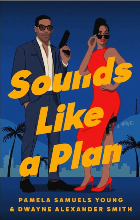 A woman and a man dressed stylishly, holding phones, with the text "Sounds Like a Plan" in bold yell.