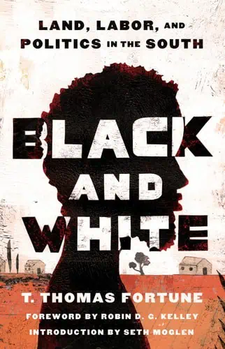 Black and White: Land, Labor, and Politics in the South book cover with silhouette of a Black person.