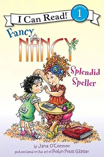 Brightly illustrated cover of "Splendid Speller" from the Fancy Nancy series, emphasizing early read.
