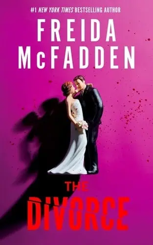Book cover of "The Divorce" by Freida McFadden with pink background.