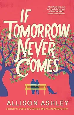 A lush illustration of a pink background with trees, a bench, and a dog, inspired by the book "If To.